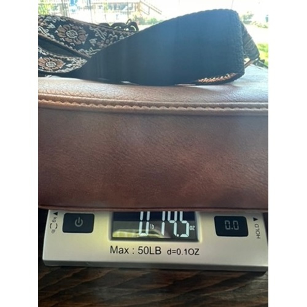 Bostanten Brown Vegan Leather Crossbody Bag Guitar Strap BSB10224 NEW - Picture 16 of 16